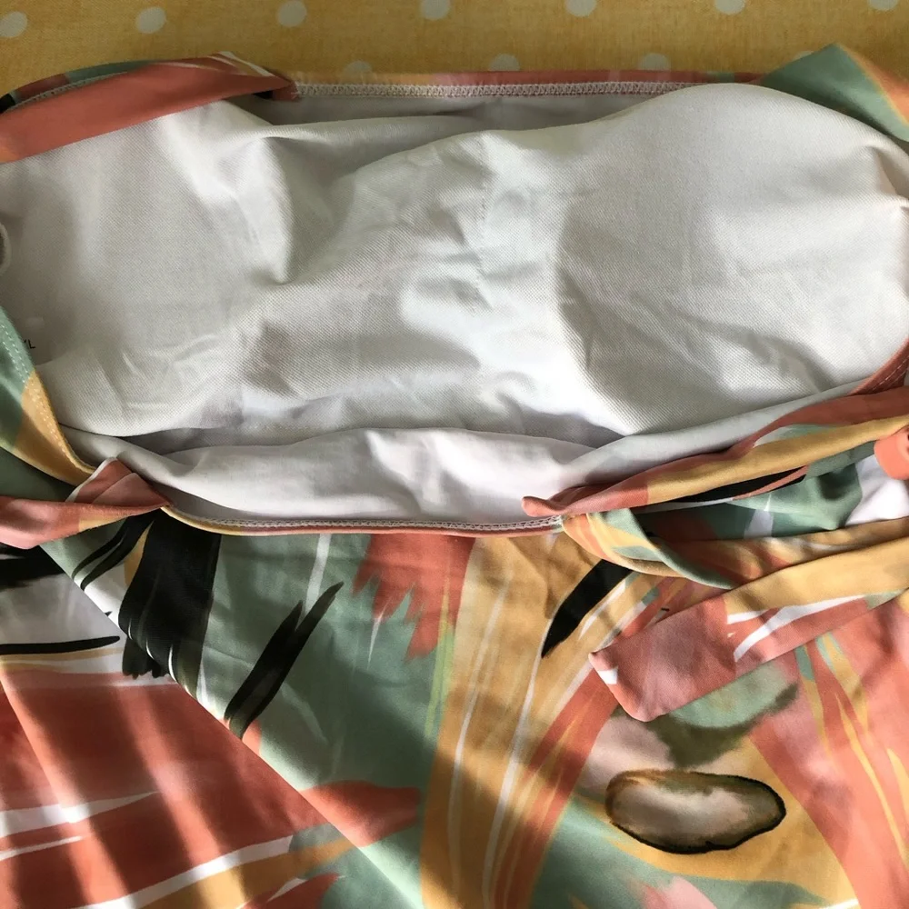 One piece Pink Abstract Swimsuit XL - Picture 7 of 10